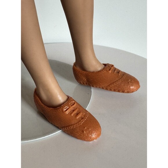 Vintage Ken Doll Shoes Set Of 3 Navy Blue Tan Black Barbie Mattel Accessories - Picture 3 of 4